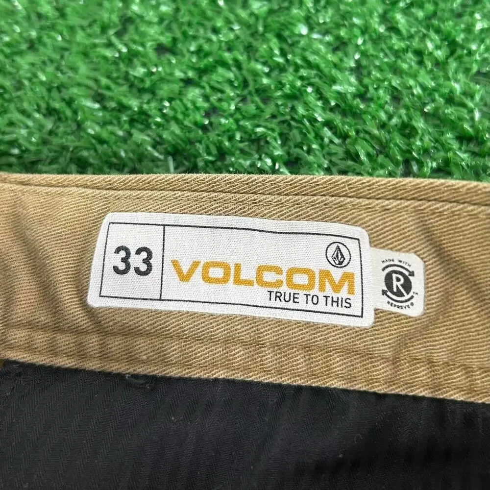 Volcom Stone Surf Skate Khaki Shorts Size 33